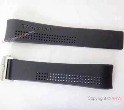 Tag Heuer Golf Watch Strap - 22mm Black Tag Heuer Watch Bands Replacement Rubber Bands